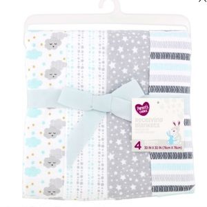 Parent's Choice Receiving Blankets, Clouds, 4 Pack